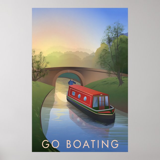 Go Boating Travel Poster (Front)