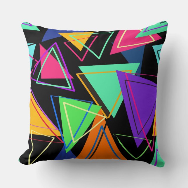 Go Bold, Bohemian, Avant-Garde Throw Pillow (Front)