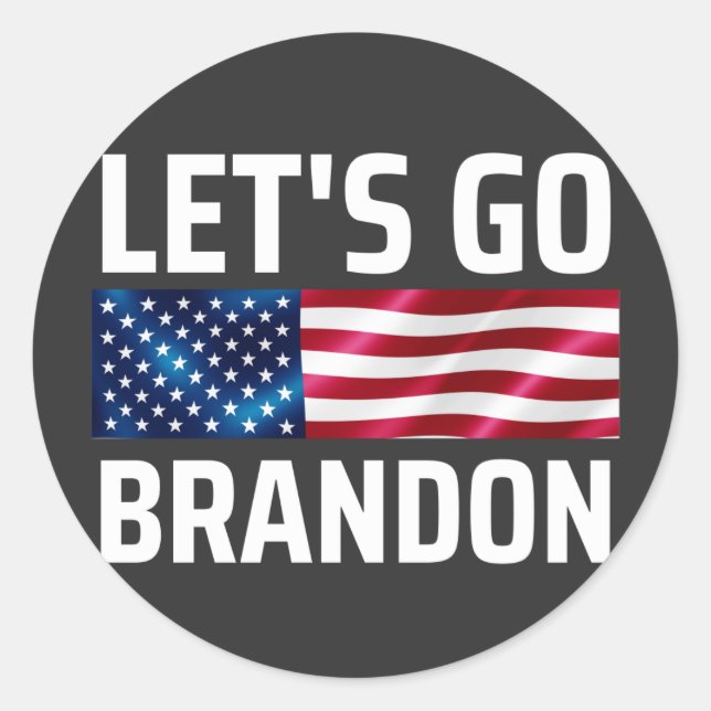go brandon lets go brandon classic round sticker (Front)