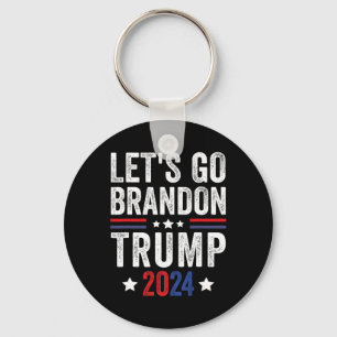 Go Brandon Trump 2024 Anti Liberal Us Flag Keychain