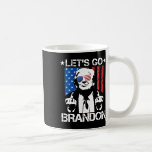 Go Brandon Trump Middle Finger Flag Coffee Mug