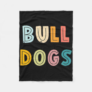 Go Bulldog Football School Spirit Team Mascot Game Fleece Blanket