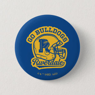 Go Bulldogs Football Helmet Icon 2 Inch Round Button