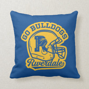 Go Bulldogs Football Helmet Icon Throw Pillow