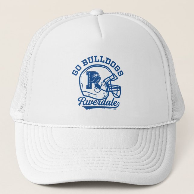 Go Bulldogs Football Helmet Icon Trucker Hat (Front)