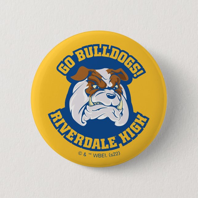 Go Bulldogs - Riverdale High 2 Inch Round Button (Front)
