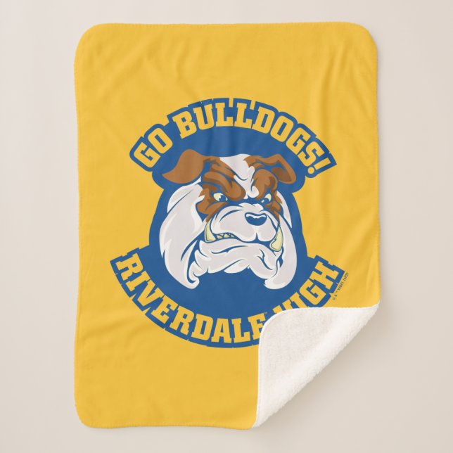 Go Bulldogs - Riverdale High Sherpa Blanket (Front)