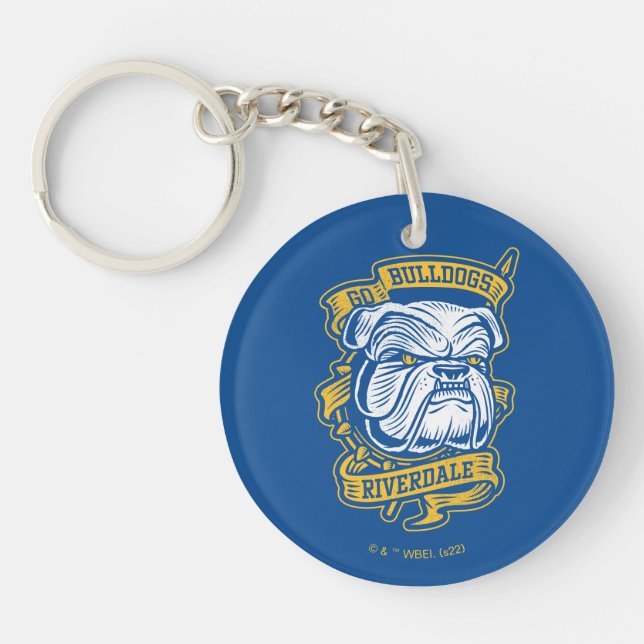 Go Bulldogs - Riverdale Mascot Banner Keychain (Front)