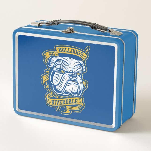 Go Bulldogs - Riverdale Mascot Banner Metal Lunch Box (Front)