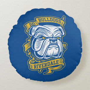 Go Bulldogs - Riverdale Mascot Banner Round Pillow