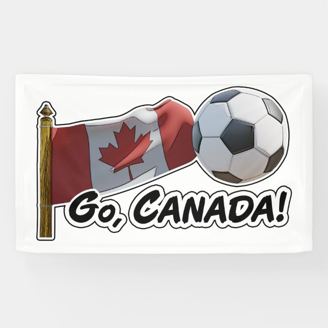 Go, Canada Soccer Fan Banner (Horizontal)