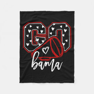 Go Cheer Alabama State Vintage Sports Varsity For Fleece Blanket