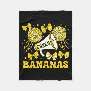 Go Cheer Bananas School Srts Fan Team Srit Name Fleece Blanket