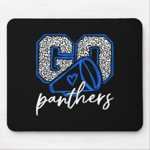 Go Cheer Panthers School Sports Name Spirit Back T Mouse Pad