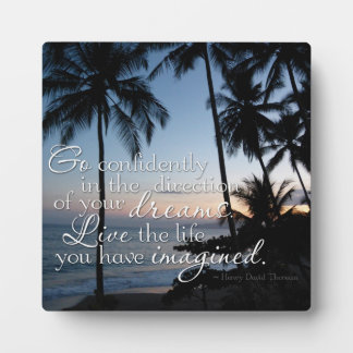 Go confidently Thoreau Quote Small Photo Plaque