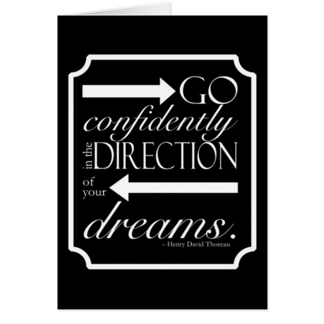 Go Confidently -- White on Black (Front)