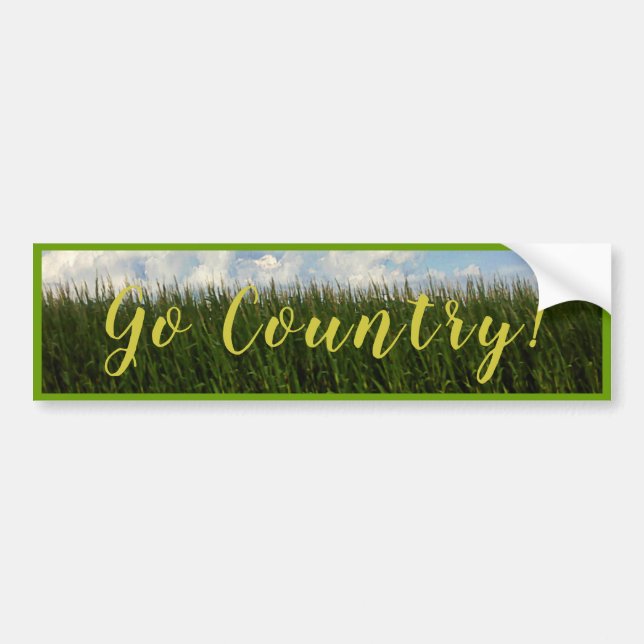 Go Country - Country Corn Field Bumper Sticker (Front)