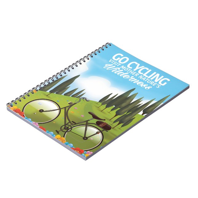 Go Cycling "Visit Mother Nature's Wilderness" Notebook (Left Side)