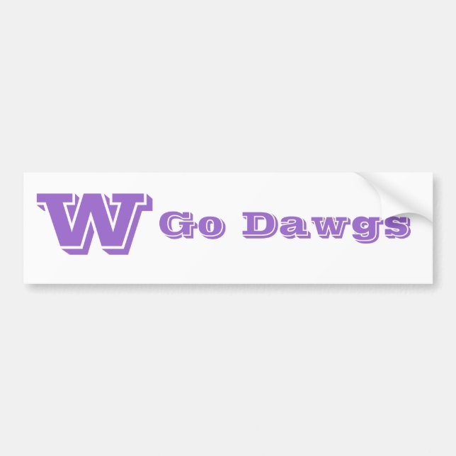 Go Dawgs Bumper Sticker (Front)