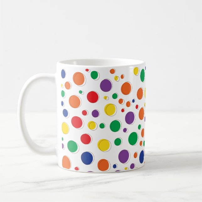 Go dotty coloured polka dot mug (Left)