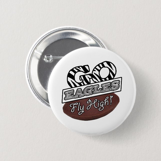 GO EAGLES! 2 INCH ROUND BUTTON (Front & Back)