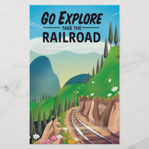 Go Explore take the Railroad Stationery