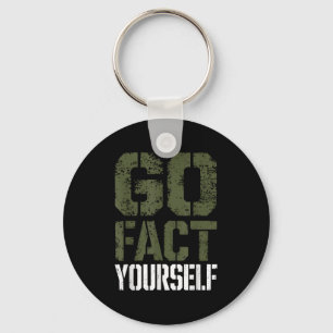 Go Fact Yourself Funny Military Stencil Tactical S Keychain