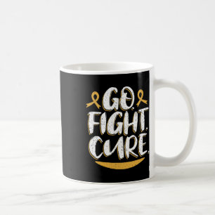 Go Fight Cure Childhood Cancer Awareness Gold Ribb Coffee Mug