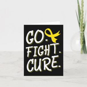 Go Fight Cure Childhood Cancer Gold Ribbon Awarene Card