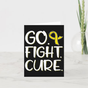 Go Fight Cure Gold Ribbon Childhood Cancer Awarene Card