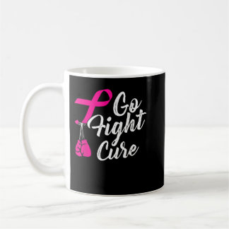 Go Fight Cure Pink Ribbon Breast Cancer Fighter Bo Coffee Mug