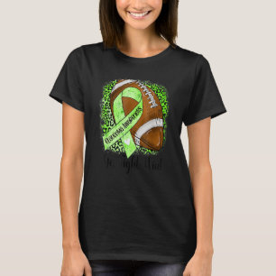Go Fight Win Football Green Ribbon Glaucoma Awaren T-Shirt