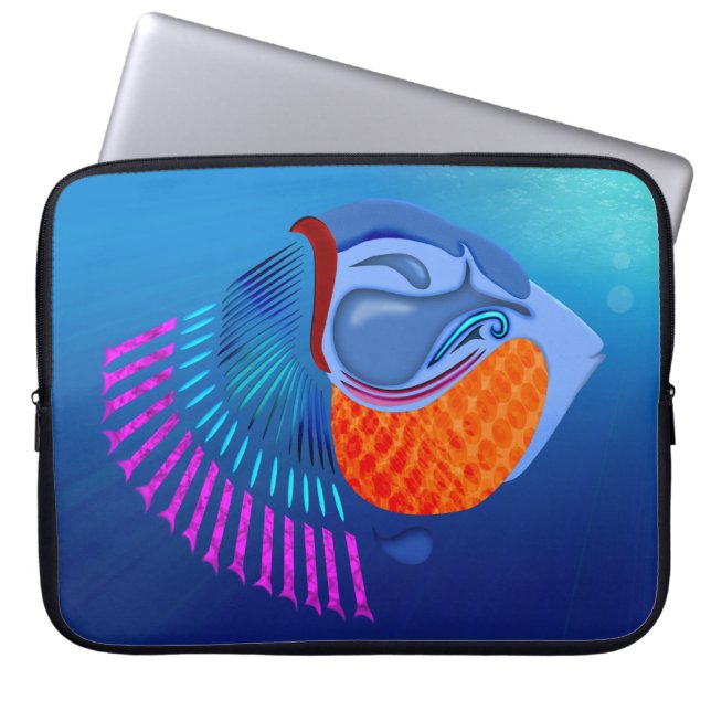 Go Fish Laptop Sleeve (Front)
