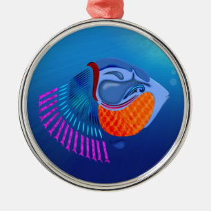 Go Fish Metal Ornament