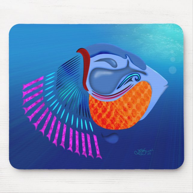 Go Fish Mouse Pad (Front)