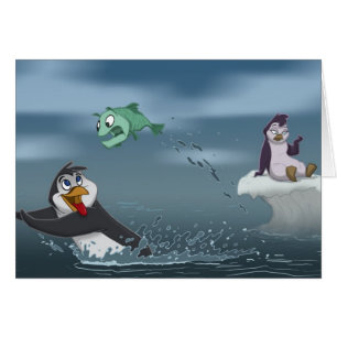 "Go Fish" Penguin w/Background