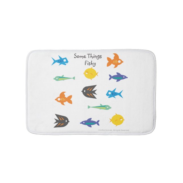 Go Fish_Some Things Fishy_unique species Bath Mat (Front)