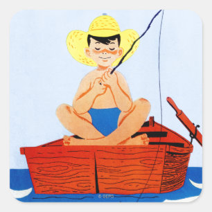 Go Fish Square Sticker
