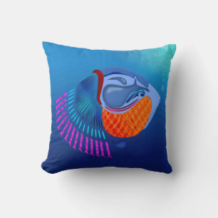 Go Fish Throw Pillow