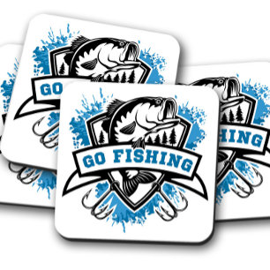 Go Fishing Bass Dessous de verre Set - Bass Fishin