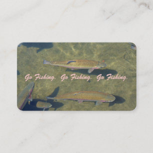 Go Fishing Business Cards custom Rainbow Trout