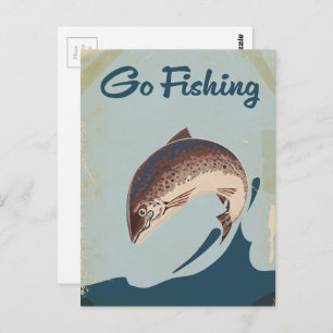 Go Fishing Postcard