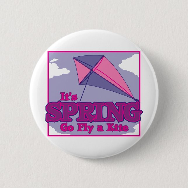 Go Fly A Kite! 2 Inch Round Button (Front)