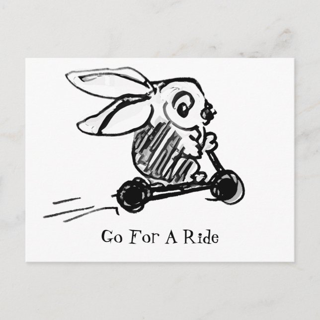 Go For A Ride Postcard (Front)