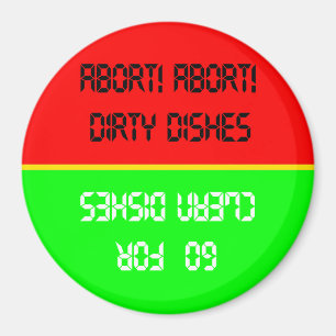 Go For Clean/Abort Red/Green Dishwasher Magnet