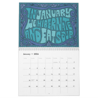 Go For It! Groovy Lettering Calendar