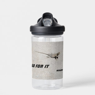 Go For It Saying   Lizard on Sidewalk Photo Water Bottle