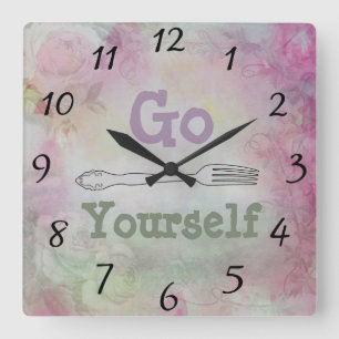 Go Fork Yourself Wall Clock