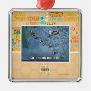 Go forth my minions metal ornament