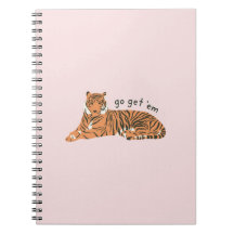 Go Get 'Em Tiger- Blush Notebook